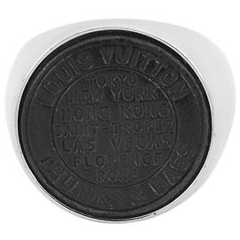 Louis Vuitton Traveler Stamps Siegelring aus Metall