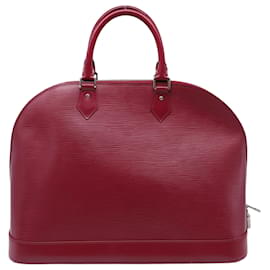 Bolso Alma MM Louis Vuitton en piel Epi color burdeos