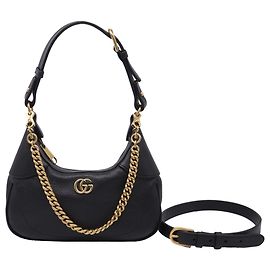 Piccola borsa a tracolla Gucci Aphrodite in pelle nera
