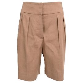 Brunello Cucinelli Falten-Shorts in Beige aus Polyester