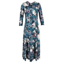 Erdem Caralina Ponte-Jersey Midi-Kleid mit floralem Print aus Viskose