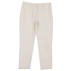 Pantalones de pierna recta Weekend Max Mara en algodón blanco