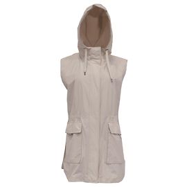 Chaleco largo con capucha Brunello Cucinelli en beige Poliéster