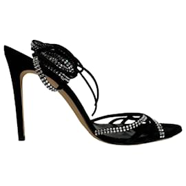 Sandalias de tiras Holly Nicole de Paris Texas en ante negro