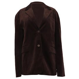 Blazer in velluto a coste Staud Trek in cotone marrone