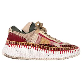 Chloé Nama Mesh Sneaker in Multicolor Wildleder
