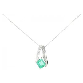 Autre Marque Collana con Smeraldo e Diamanti Au750