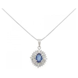 Autre Marque Collana in platino e zaffiro Pt900 Pt850