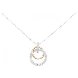Autre Marque Collana in oro bianco Au750 e oro rosa Au750 con diamanti