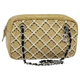 Bolso Camera Chanel Woven Stitch Patent Small
