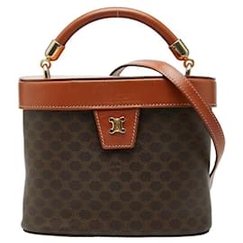 Borsa a tracolla vanity Celine Macadam marrone - Céline