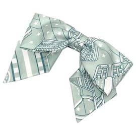 Hermes Green Silk Barrette - Hermès