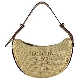 Borsa Prada in pelle marrone e viscosa