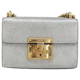Borsa a tracolla Gucci Padlock NM in tela rivestita GG e pelle Medium