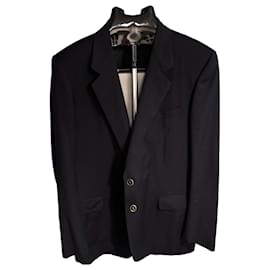Yves Saint Laurent Diffusion Blazer in lana blu navy