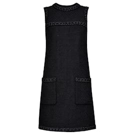 Chanel Paris ROME Tweed-Kleid Schwarz