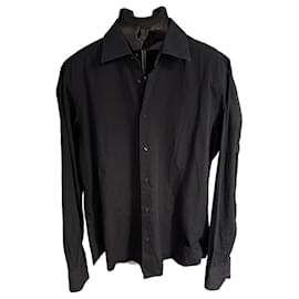 Autre Marque Valentino Roma Camicia Slim Fit in Cotone Nero