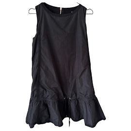 Moncler Ärmelloses Nylon Minikleid Schwarz