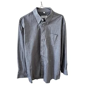 Yves Saint Laurent Pour Homme Camisa de algodón gris