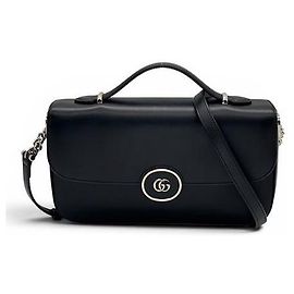 Borsa a tracolla Gucci Senna in pelle nera