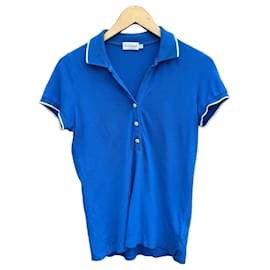 Polo Moncler azul de algodón piqué
