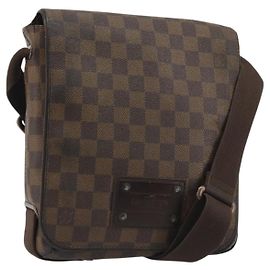 LOUIS VUITTON Borsa a Spalla Damier Ebene Brooklyn PM N51210 LV Auth 188492