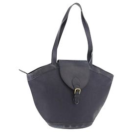 Borsa Tote Christian Dior Trotter Canvas Navy Gold Auth ka4935