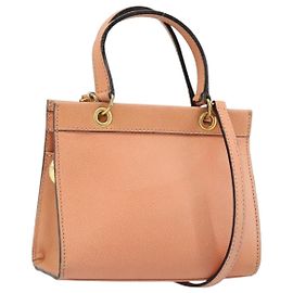 Céline Borsa CELINE in pelle 2way Arancione Oro Auth hk3792