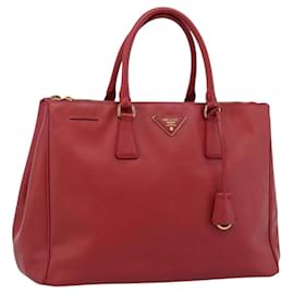 Borsa PRADA Galleria in pelle Saffiano Rosso Oro Auth 188852V