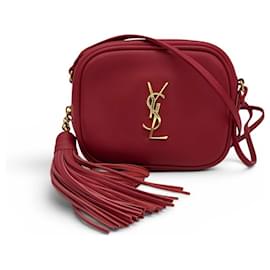 Borsa Saint Laurent Lou Camera in pelle rossa