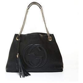 Borsa a tracolla con catena in pelle Gucci Soho