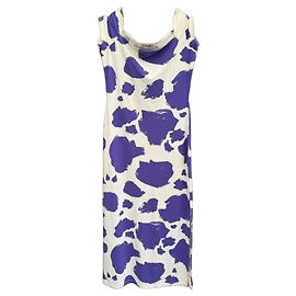 Maxikleid Moschino / Damen 44 IT (10 US) / Weiß Blau – Hergestellt in Italien