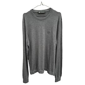 Versace Medusa Logo Crewneck Pullover Grau Herren