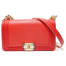 Borsa a tracolla Chanel Boy Rossa