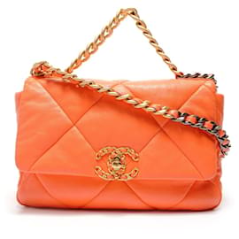 Borsa a tracolla con catena 2-way Matelassé Chanel Arancione
