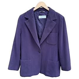 Max Mara Purple Wool Blend Blazer