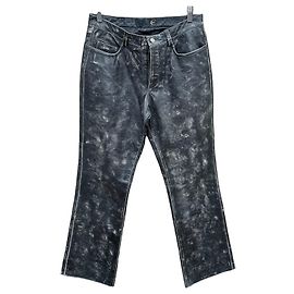 Roberto Cavalli Lederhose Straight Leg