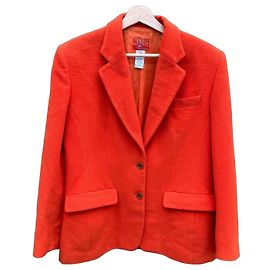 Kenzo Jungle Jacke / Damen 40 (L) / Orange Wolle–Kaschmir