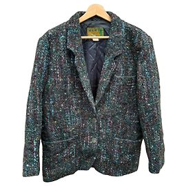 Kenzo Jungle Blazer / Damen XXL / Multicolored Bouclé - Hergestellt in Frankreich
