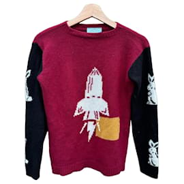 Prada Wollstrickpullover mit Raketenmotiv