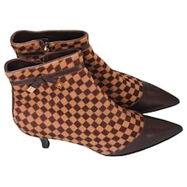 Louis Vuitton Stivaletti Damier Azur in pelle e pony