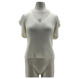 Top Maje blanco de viscosa talla 38