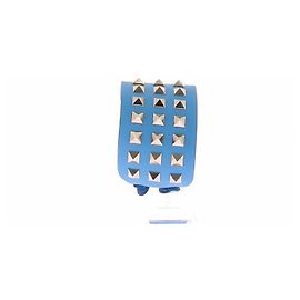 Valentino Garavani Blaues Lederarmband
