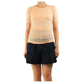 Top de punto mezcla de algodón color melocotón - talla M - Louis Vuitton