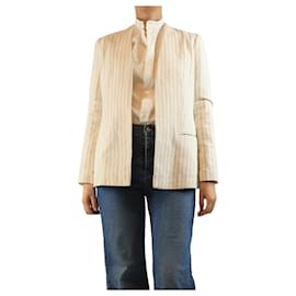 Blazer de algodón a rayas color crema - talla UK 8 - By Malene Birger