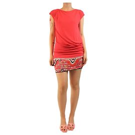 Emilio Pucci Ärmelloses rosa bedrucktes Kleid - Größe UK 10