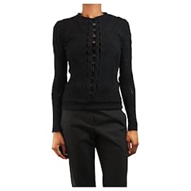 Chanel Set con top in maglia e cardigan nero - taglia UK 8
