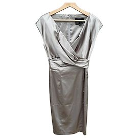 Max Mara Satin-Wickelkleid