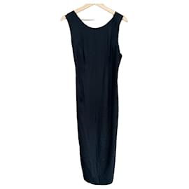 Versus Gianni Versace Vestido midi sin mangas negro