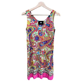D&G Vestido Mini sin Mangas Estampado Paisley